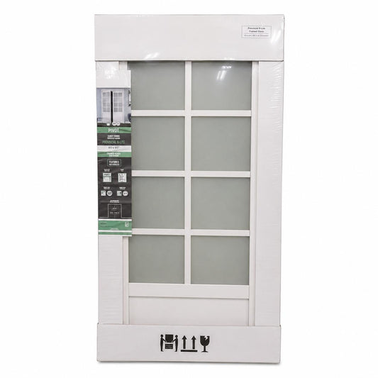 Provincial 8-Lite Framed Glass Closet Door Set – 60" x 80"