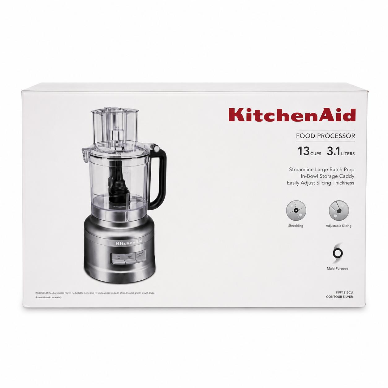 KitchenAid 13-Cup Food Processor – Contour Silver | New in Box