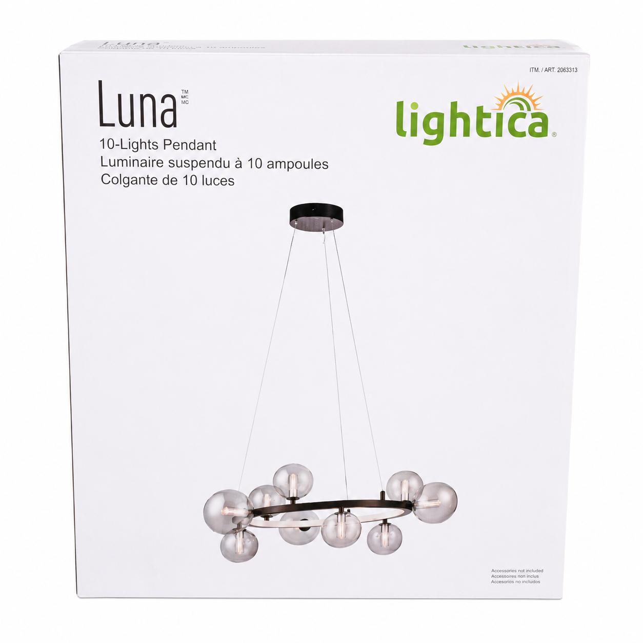 Lightica Luna 10-Light Pendant Chandelier – New in Box