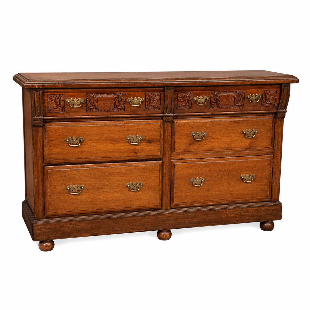 Traditional Solid Wood 6-Drawer Dresser
