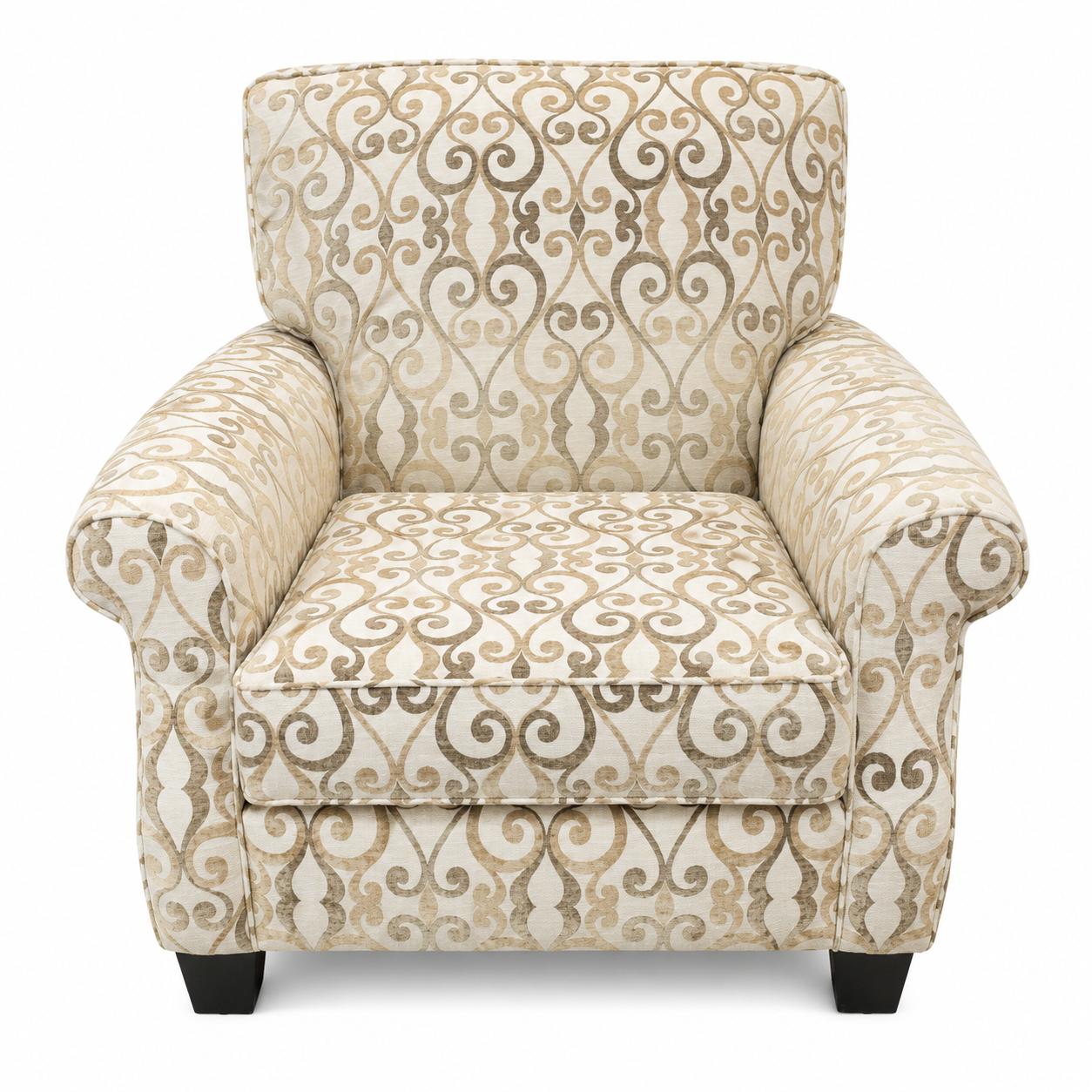 Traditional Patterned Accent Chair