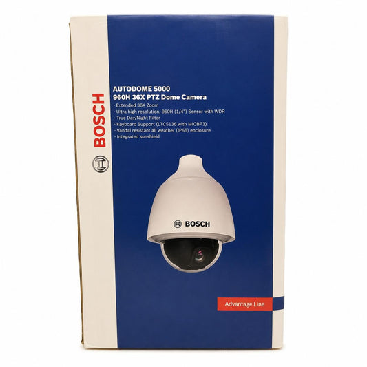 Bosch AUTODOME 5000 960H 36X PTZ Dome Security Camera – New in Box