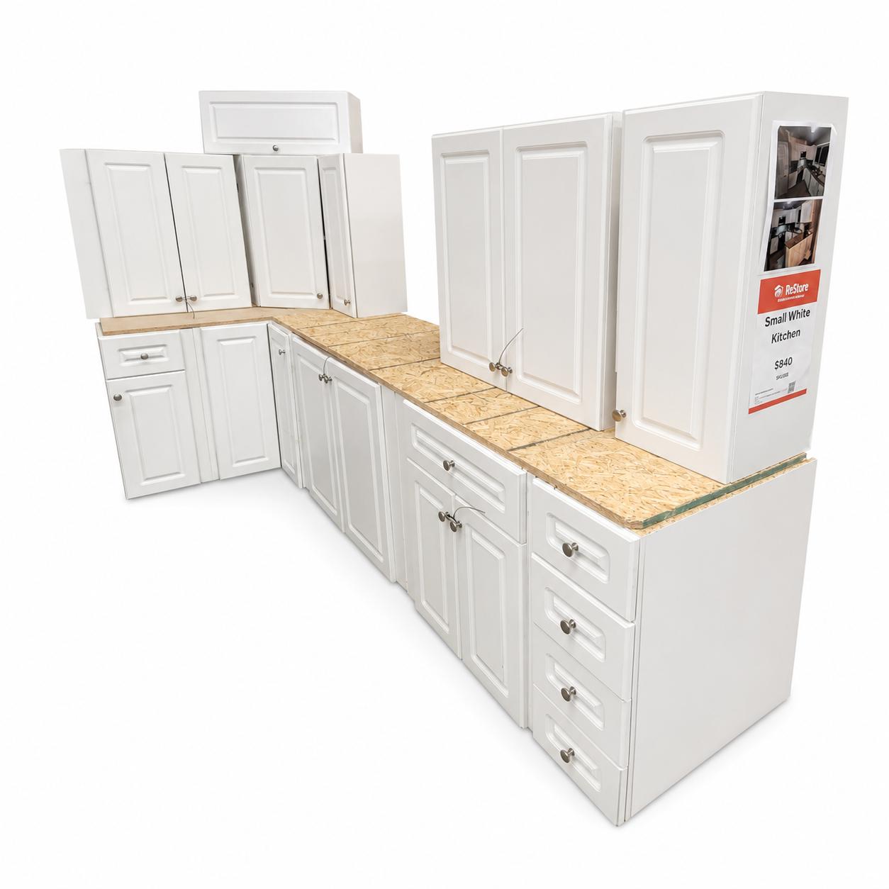 White Shaker Kitchen Cabinet Set SK043