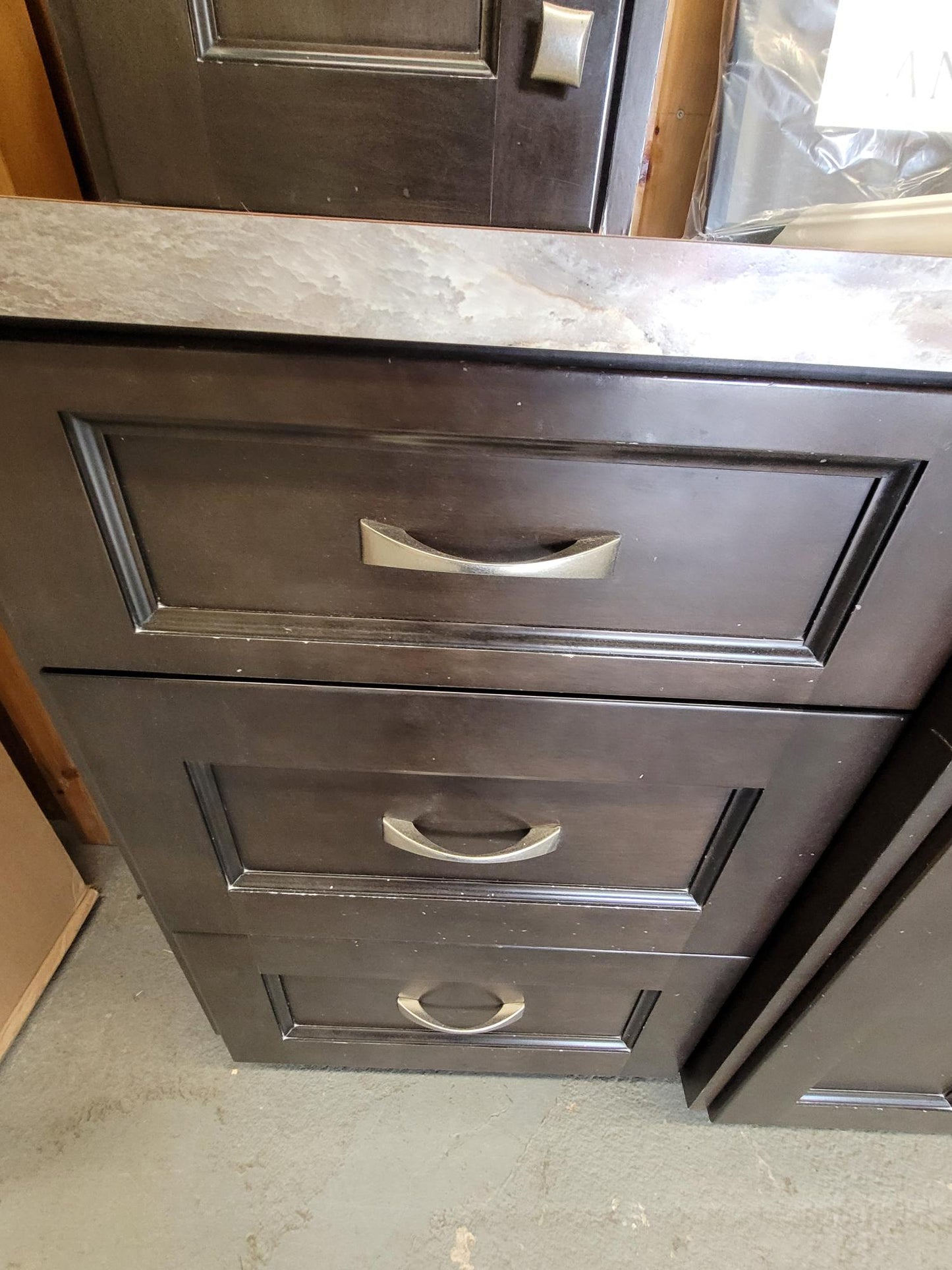 Dark Espresso Bathroom Vanity with Double Tall Towers
