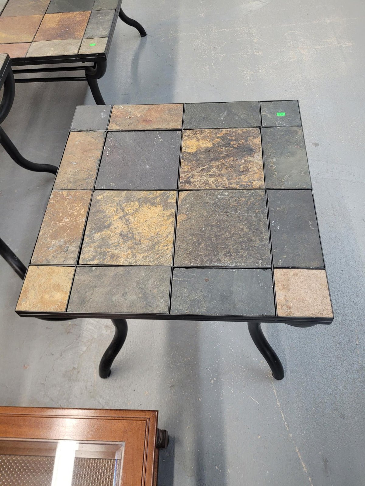 Rustic Mosaic Tile Side Table