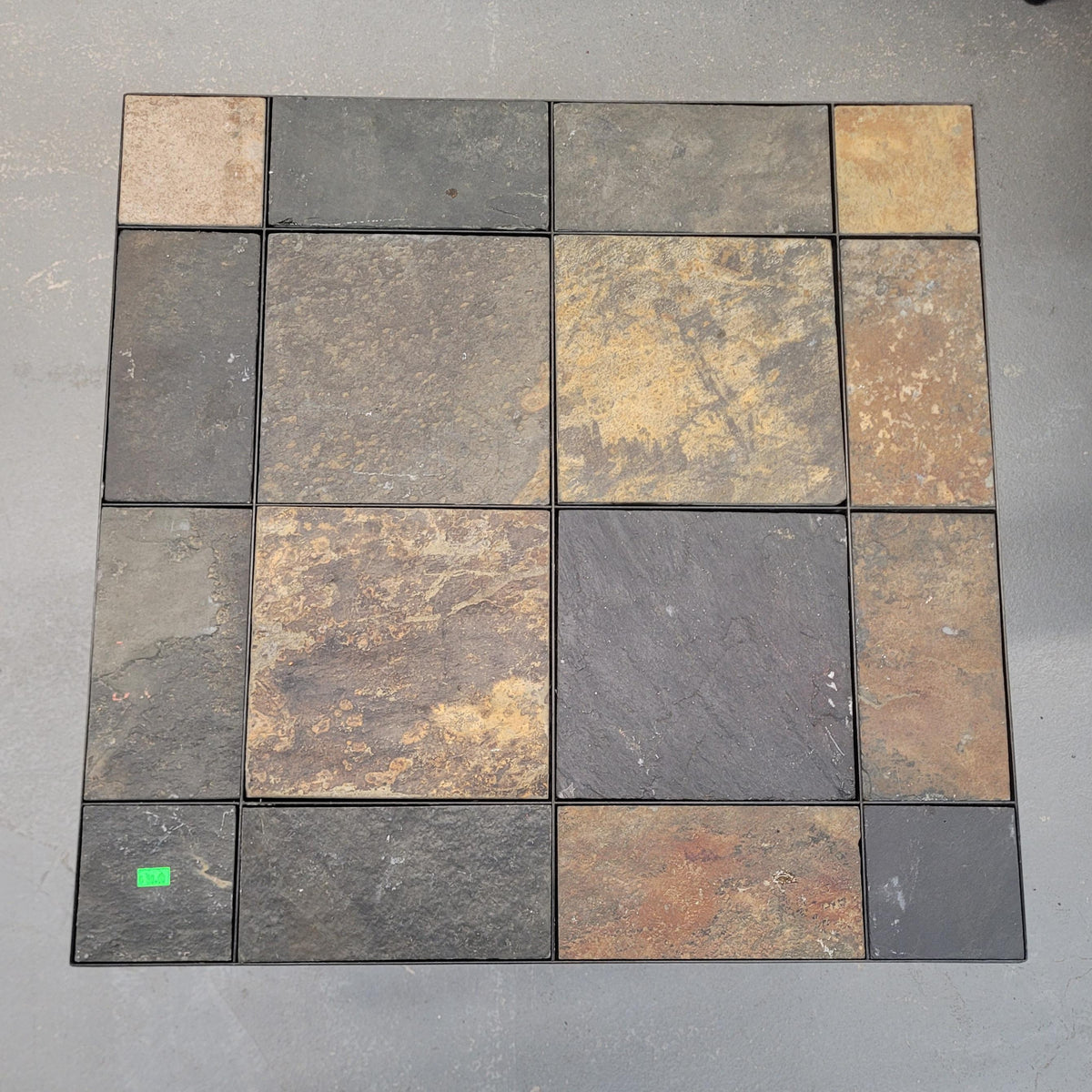 Rustic Mosaic Tile Side Table