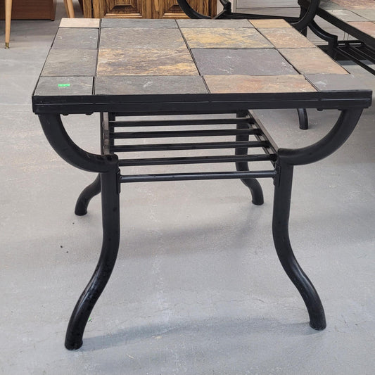 Rustic Mosaic Tile Side Table