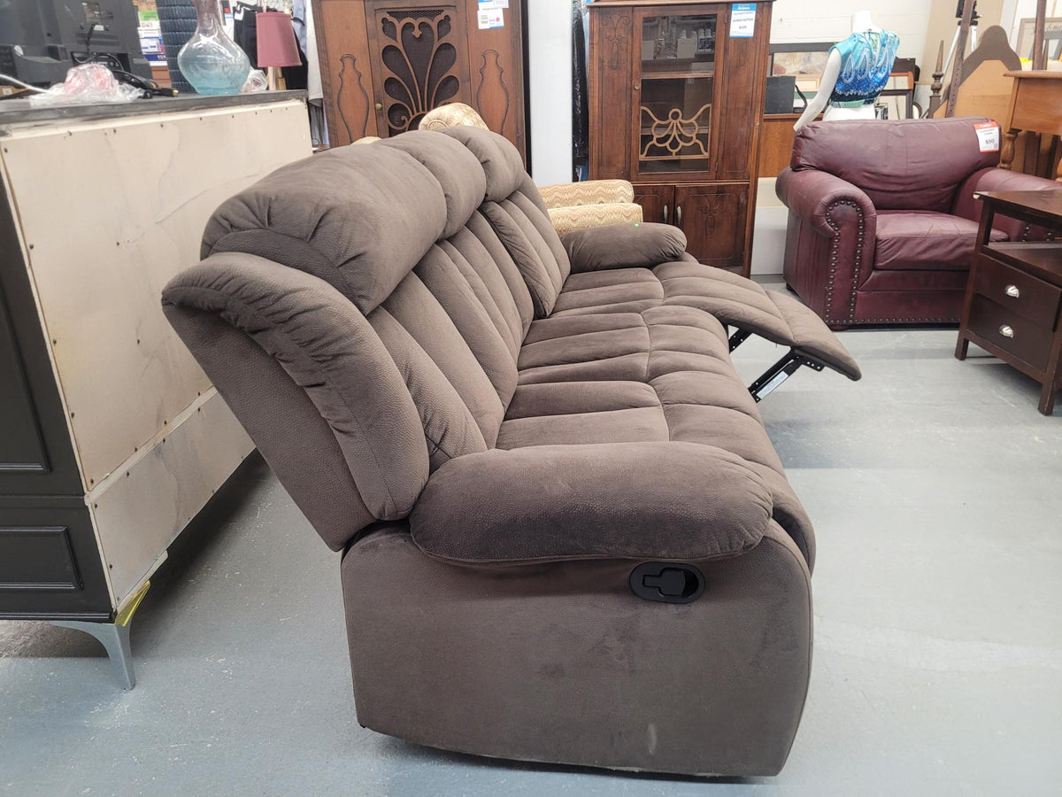 Brown Reclining Sofa