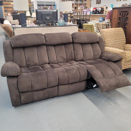 Brown Reclining Sofa