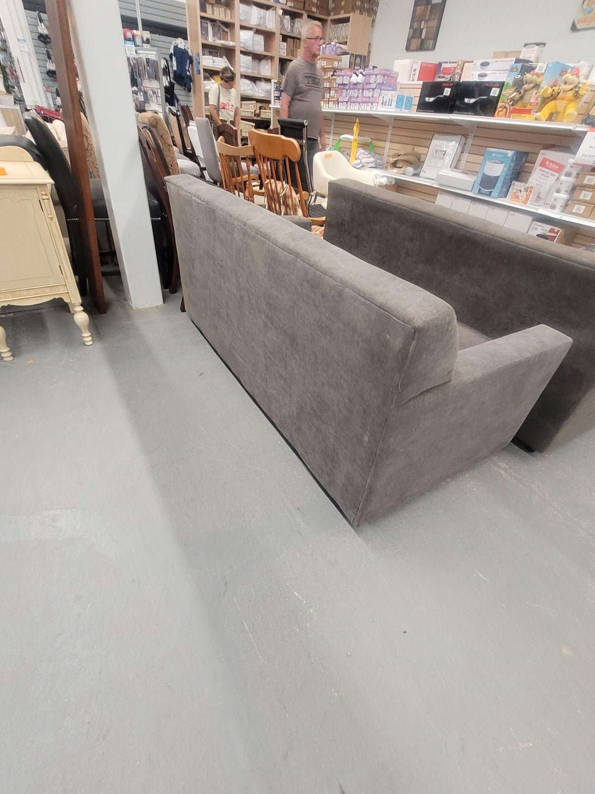 Grey Upholstered Sofa Bed