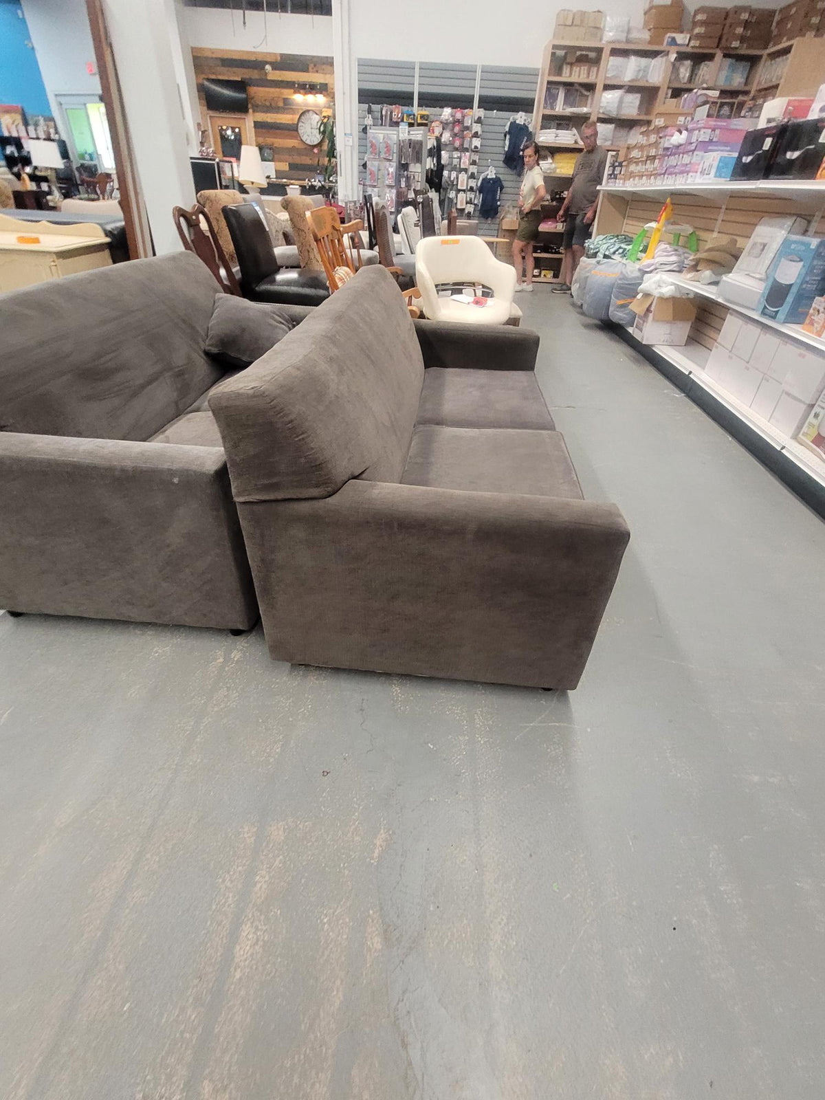 Grey Upholstered Sofa Bed