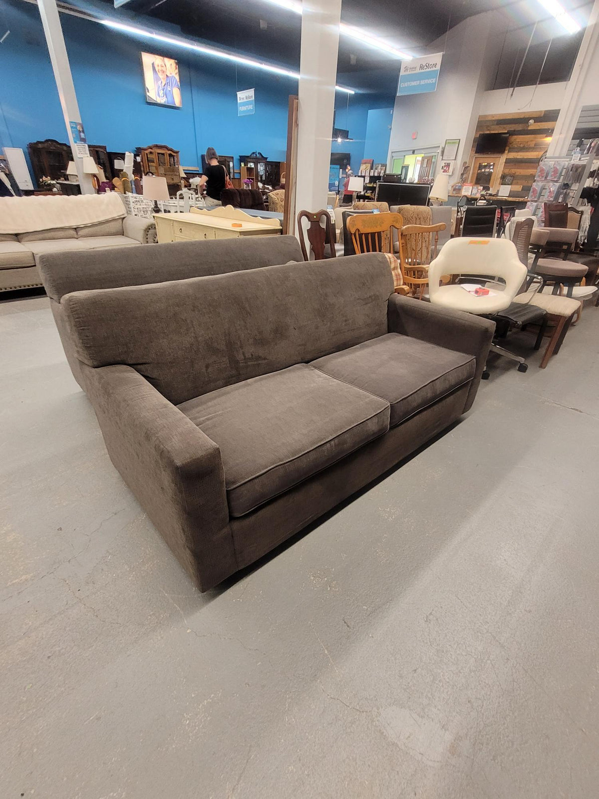 Grey Upholstered Sofa Bed