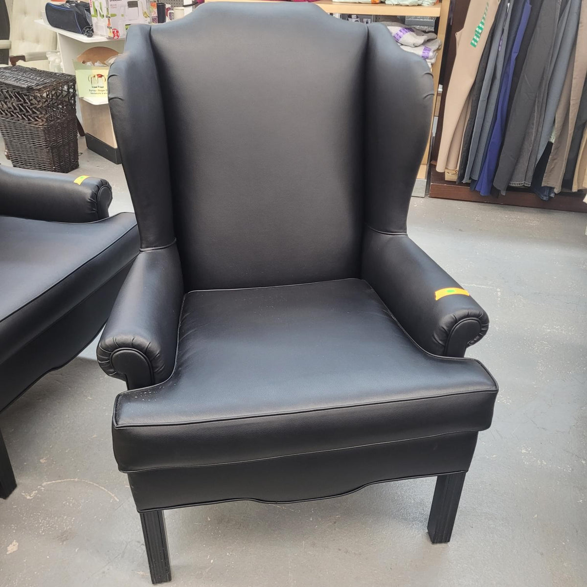 Black Wingback Accent Chair