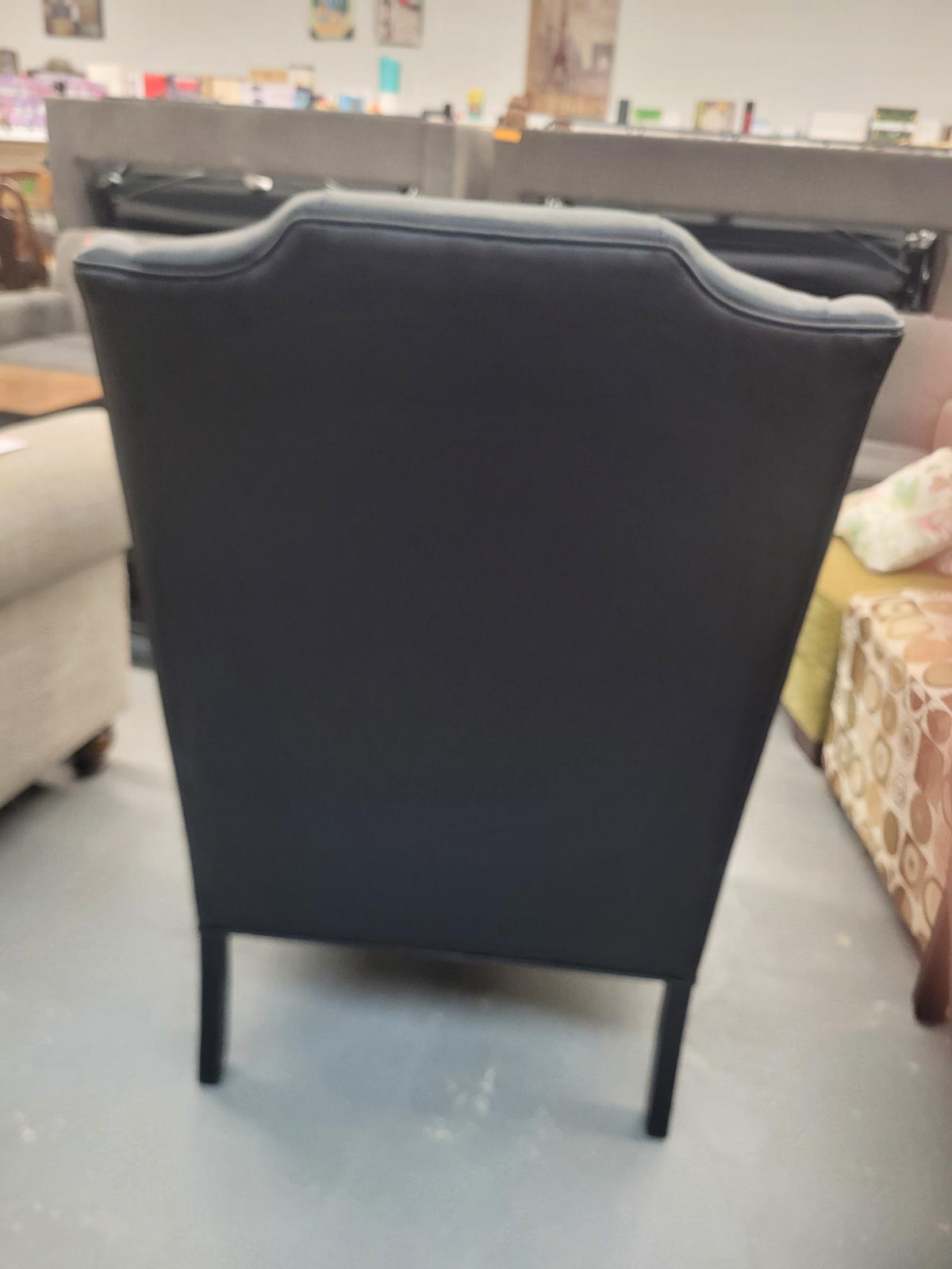 Black Wingback Accent Chair