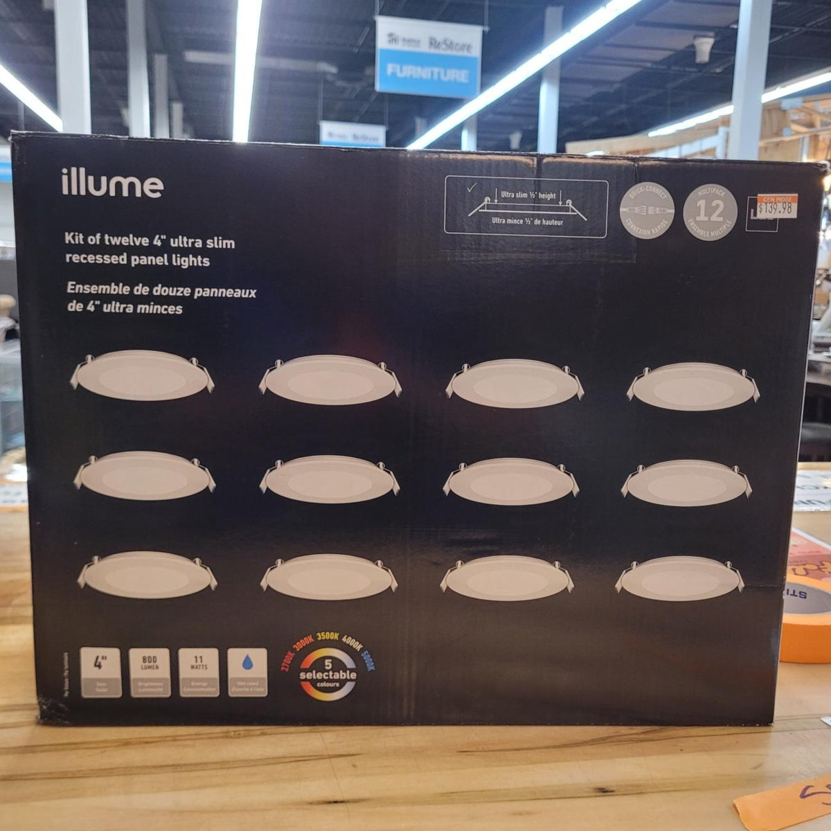 illume Essential 4-Inch Recessed LED Panel – 12-Pack