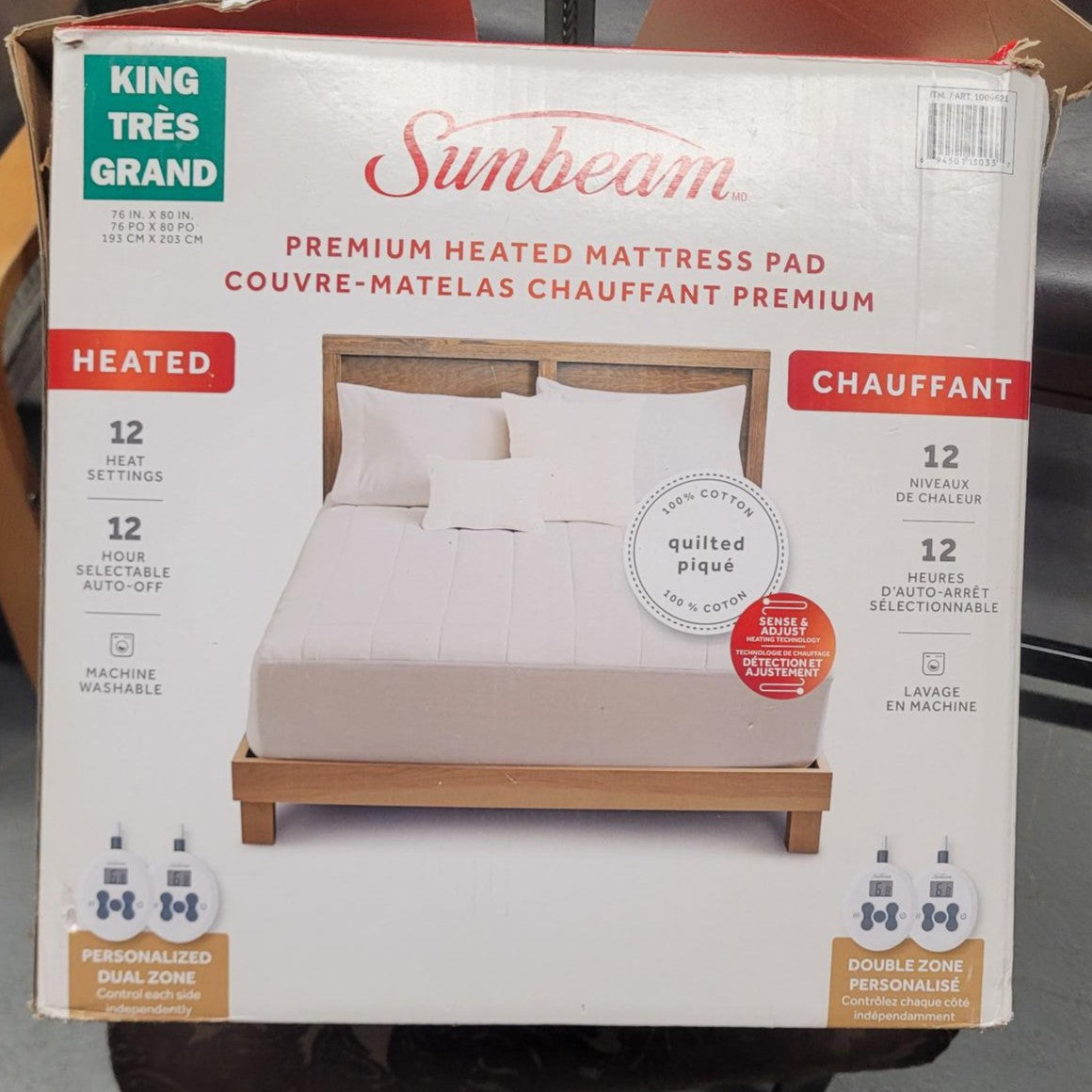 King Size Heated Mattress Pad – 12 Heat Settings