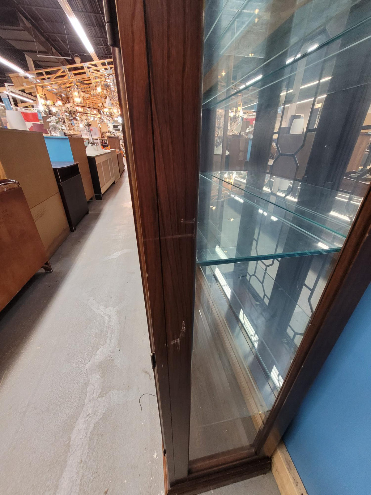 Antique-Style Glass Display Cabinet
