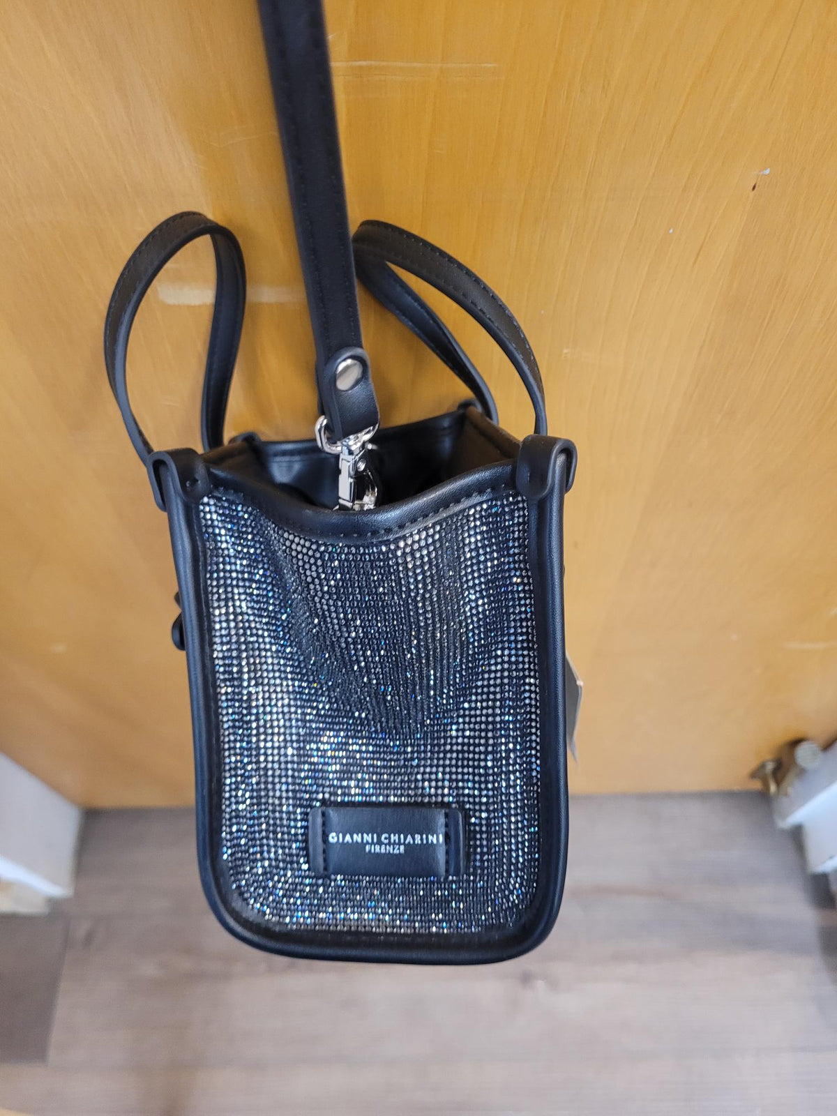 Gianni Chiarini Firenze Embellished Mini Tote – Black