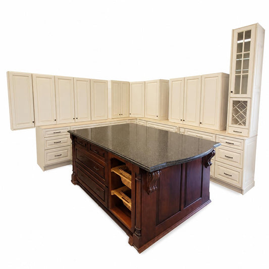 Luxury Cream Kitchen with Island SK033