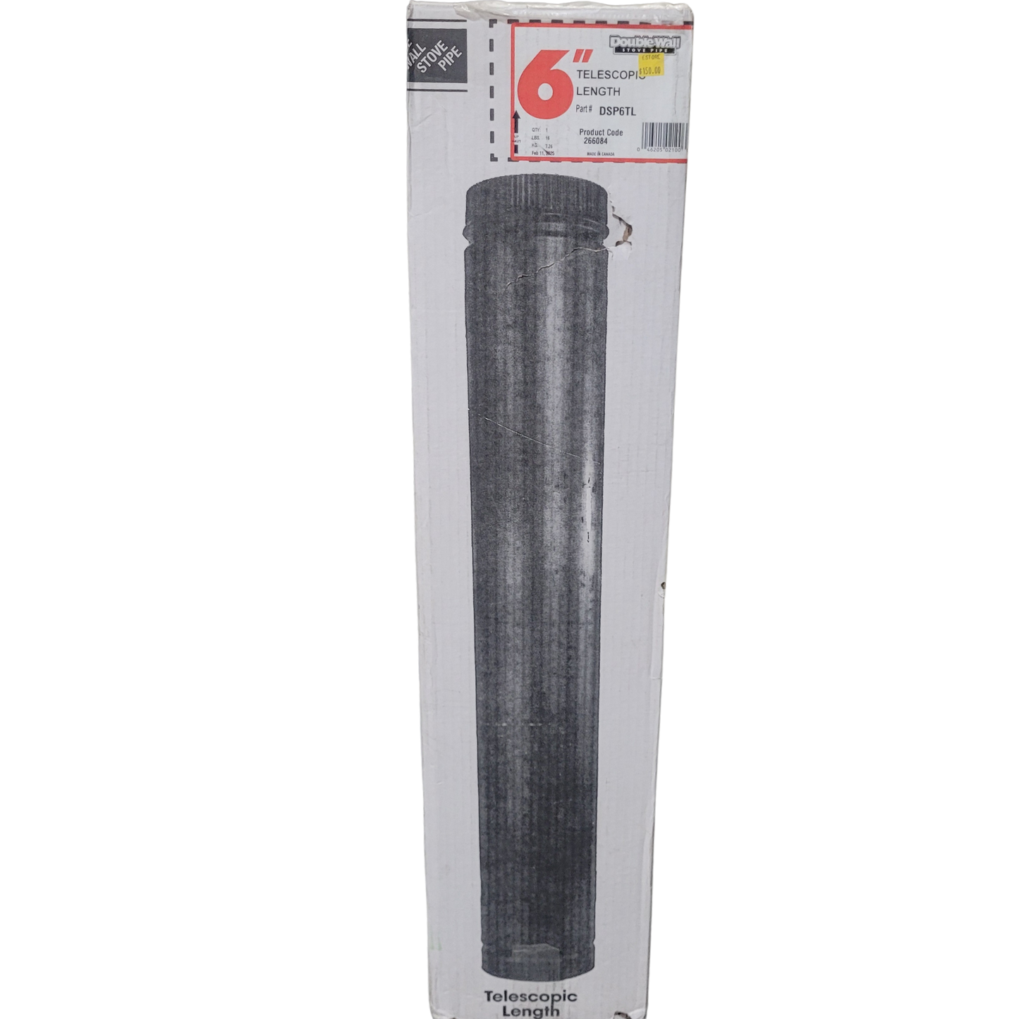 6" Telescopic Stove Pipe