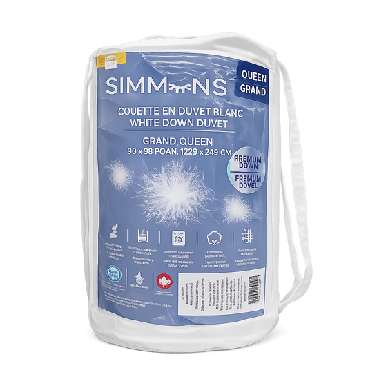 Simmons White Down Duvet – Queen Size (90" x 98")