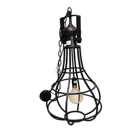Industrial Metal Cage Pendant Light