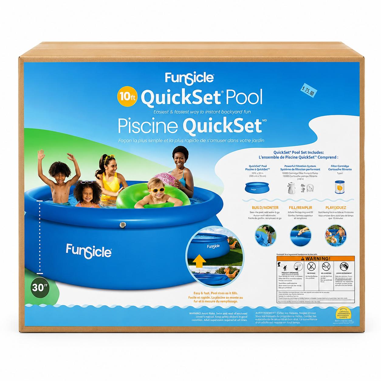 Funsicle 10-Foot QuickSet Pool with Filter Pump