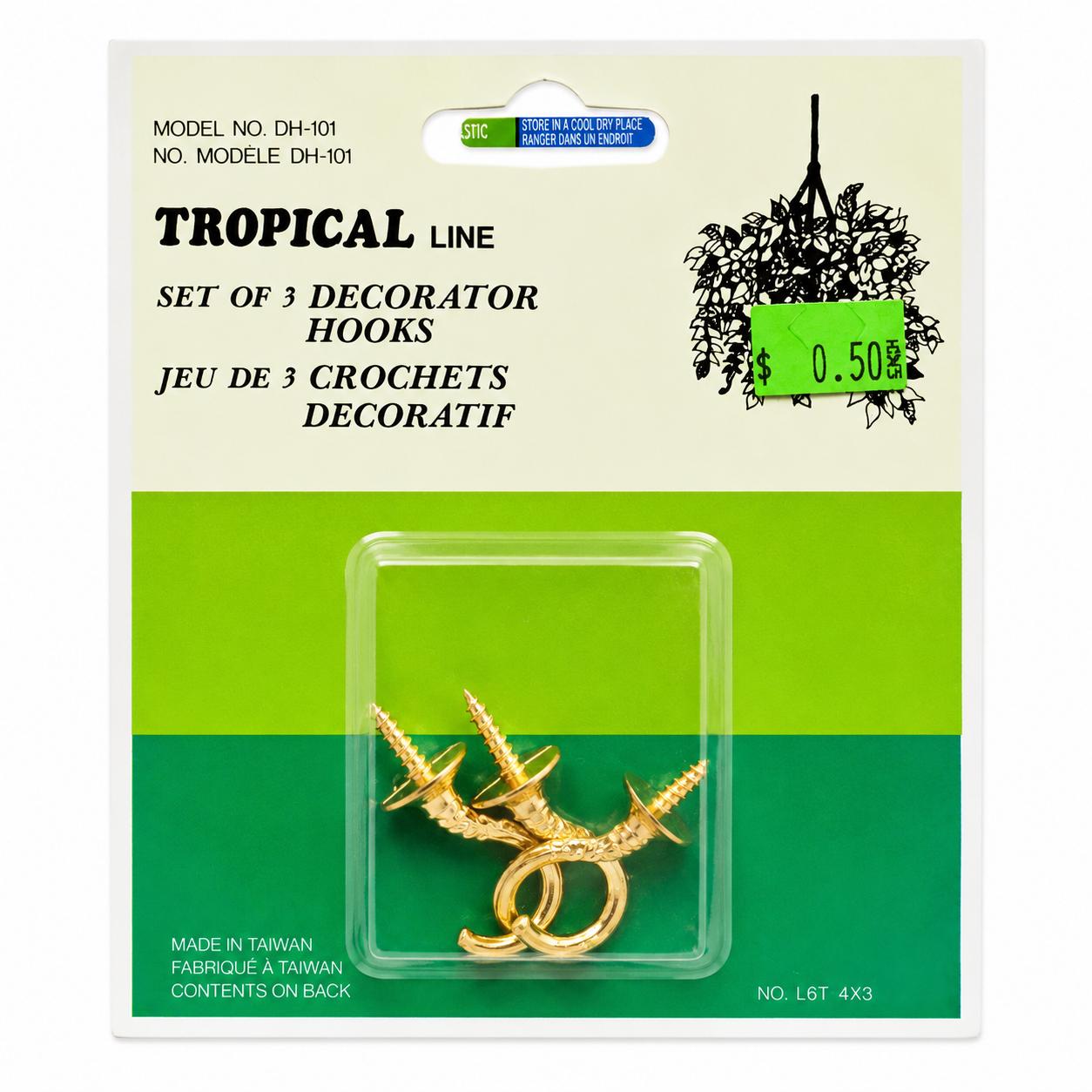 Tropical Decorator Hooks – Set of 3
