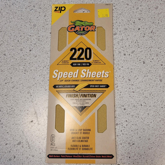 Gator Speed Sheets - 220 Very Fine