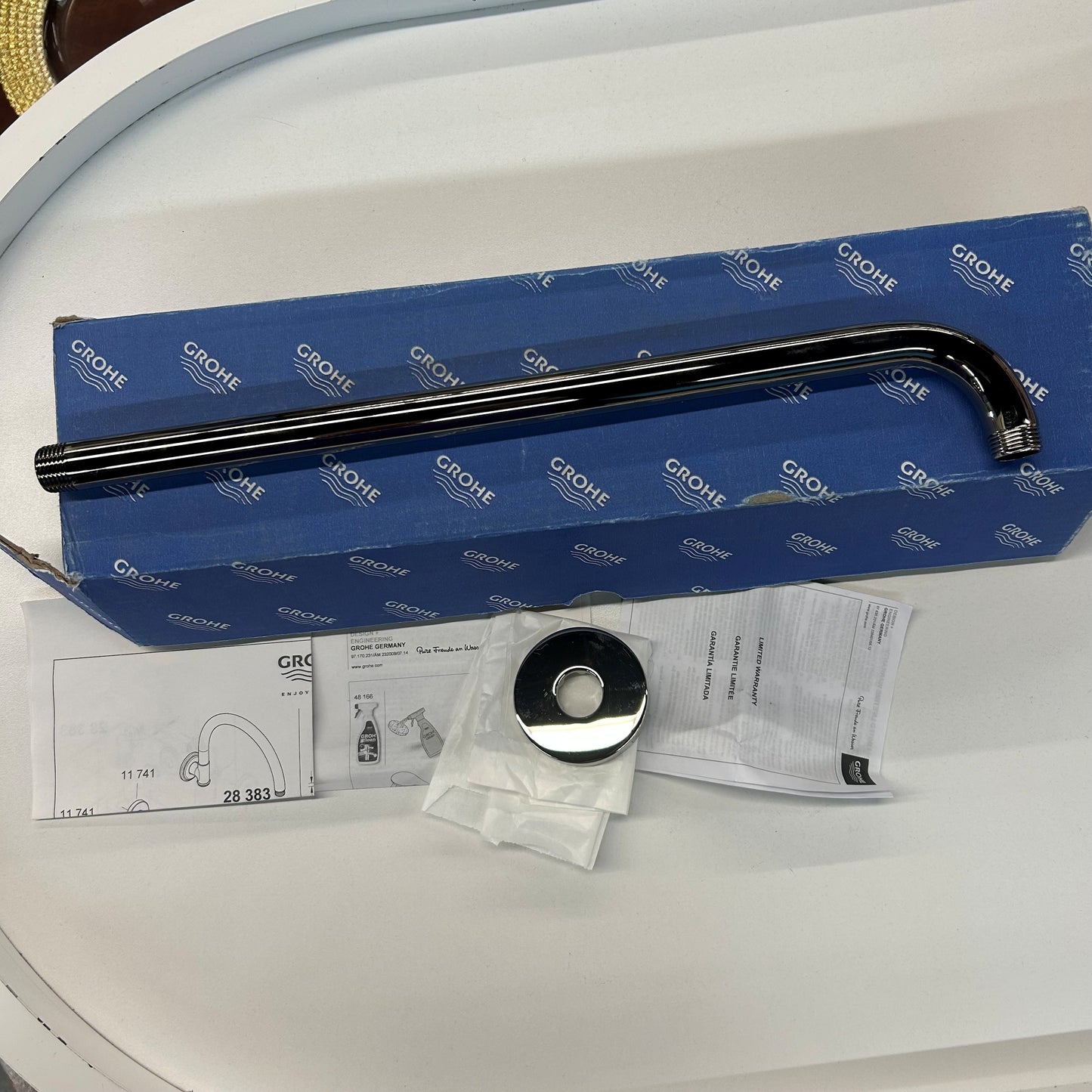 Grohe Rainshower 15" Stem - Polished Nickel