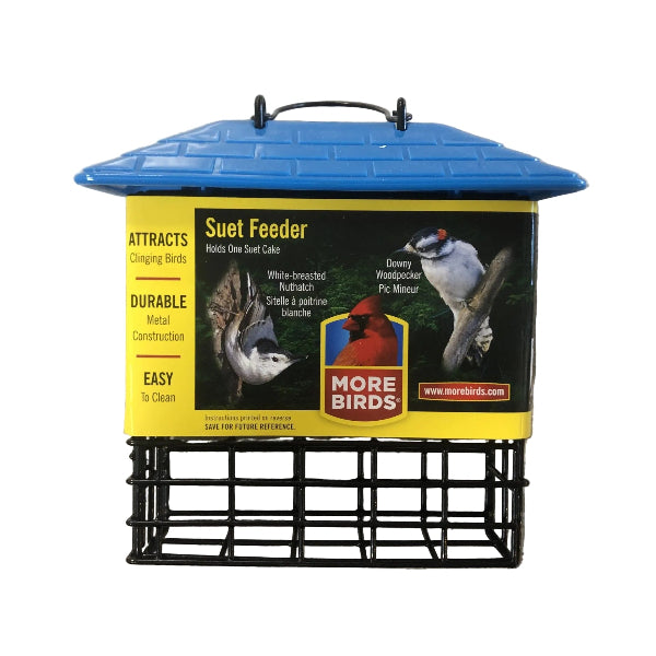 MORE BIRDS Suet Feeder with Weather Guard