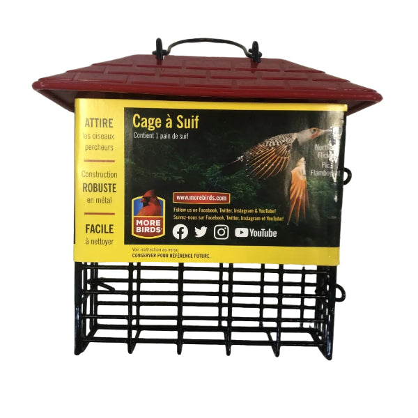 MORE BIRDS Suet Feeder with Weather Guard